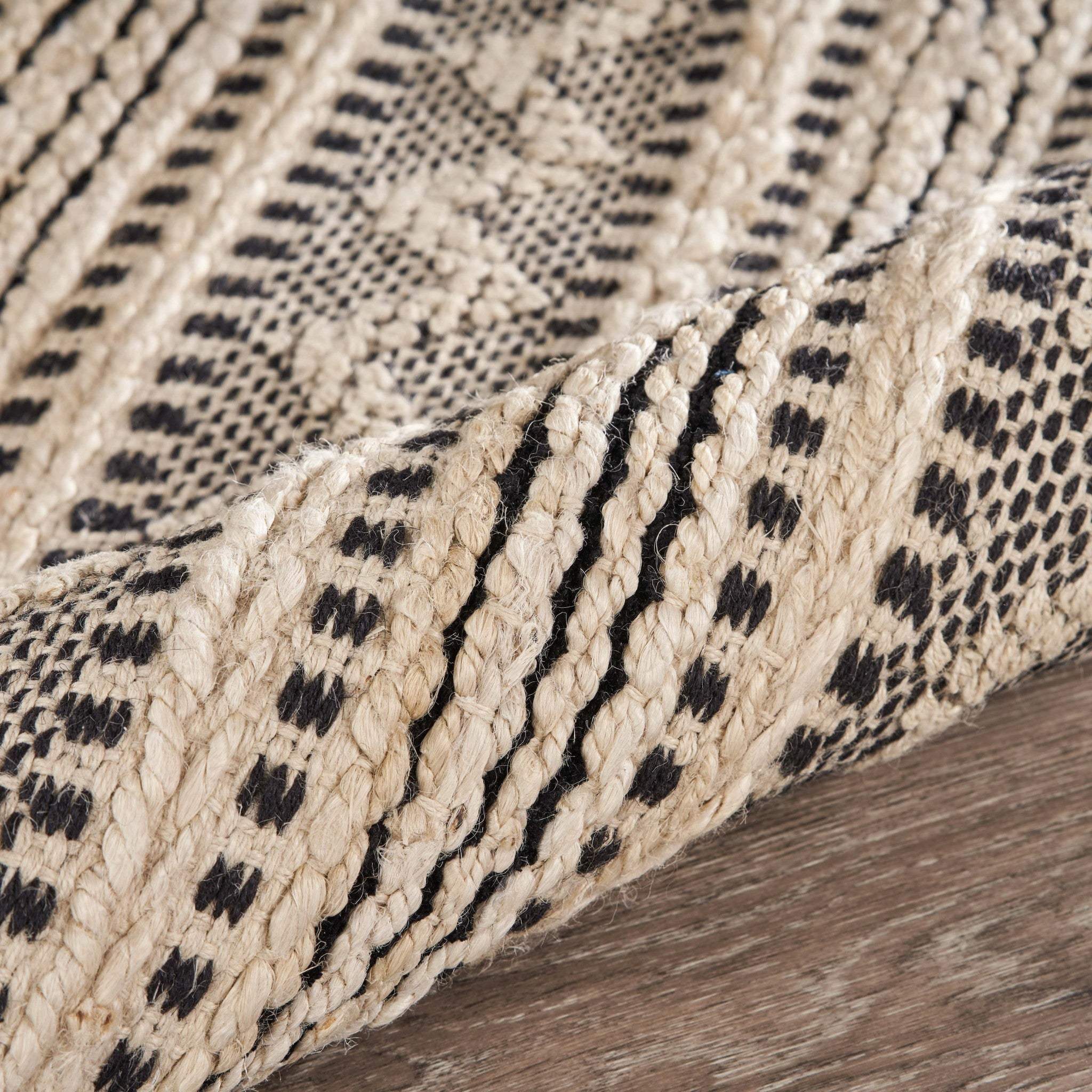8' X 10' Black and Blush Chevron Stripe Area Rug - Homeroots - Flyclothing LLC