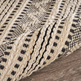 8' X 10' Black and Blush Chevron Stripe Area Rug - Homeroots - Flyclothing LLC