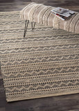 8' X 10' Black and Blush Chevron Stripe Area Rug - Homeroots - Flyclothing LLC