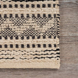 9' X 12' Black and Blush Chevron Stripe Area Rug - Homeroots - Flyclothing LLC