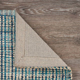5' X 8' Classic Blue Jute Area Rug - Homeroots