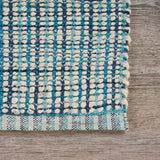 8' X 10' Blue Hand Loomed Area Rug - Homeroots