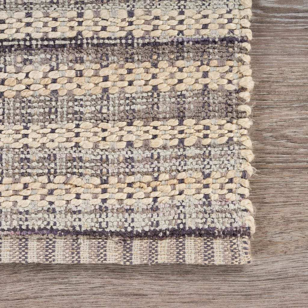 8' X 10' Brown and Gray Striped Area Rug - Homeroots - Flyclothing LLC