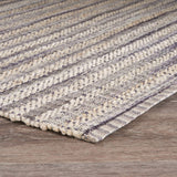 8' X 10' Brown and Gray Striped Area Rug - Homeroots - Flyclothing LLC