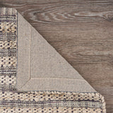 9' X 12' Brown and Gray Striped Area Rug - Homeroots