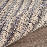 9' X 12' Brown and Gray Striped Area Rug - Homeroots