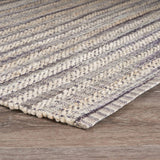 9' X 12' Brown and Gray Striped Area Rug - Homeroots