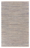 5' X 8' Blue and Cream Braided Jute Area Rug