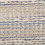5' X 8' Blue and Cream Braided Jute Area Rug - Homeroots - Flyclothing LLC