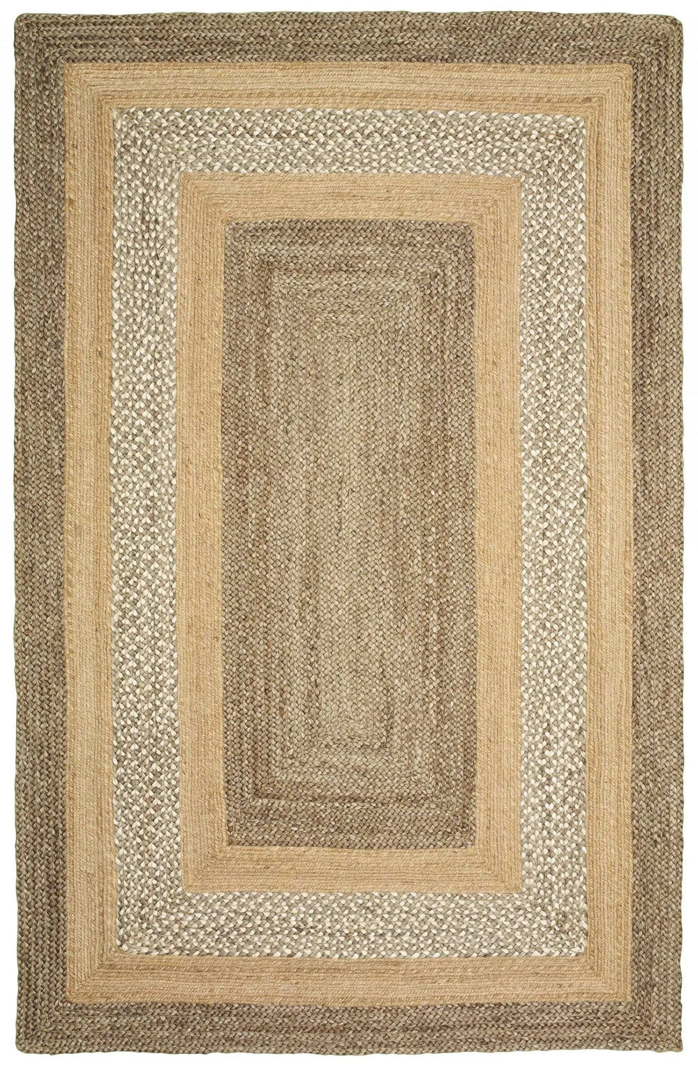 4' X 6' Tan and Beige Bordered Area Rug - Homeroots - Flyclothing LLC