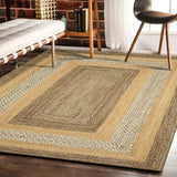 4' X 6' Tan and Beige Bordered Area Rug - Homeroots - Flyclothing LLC