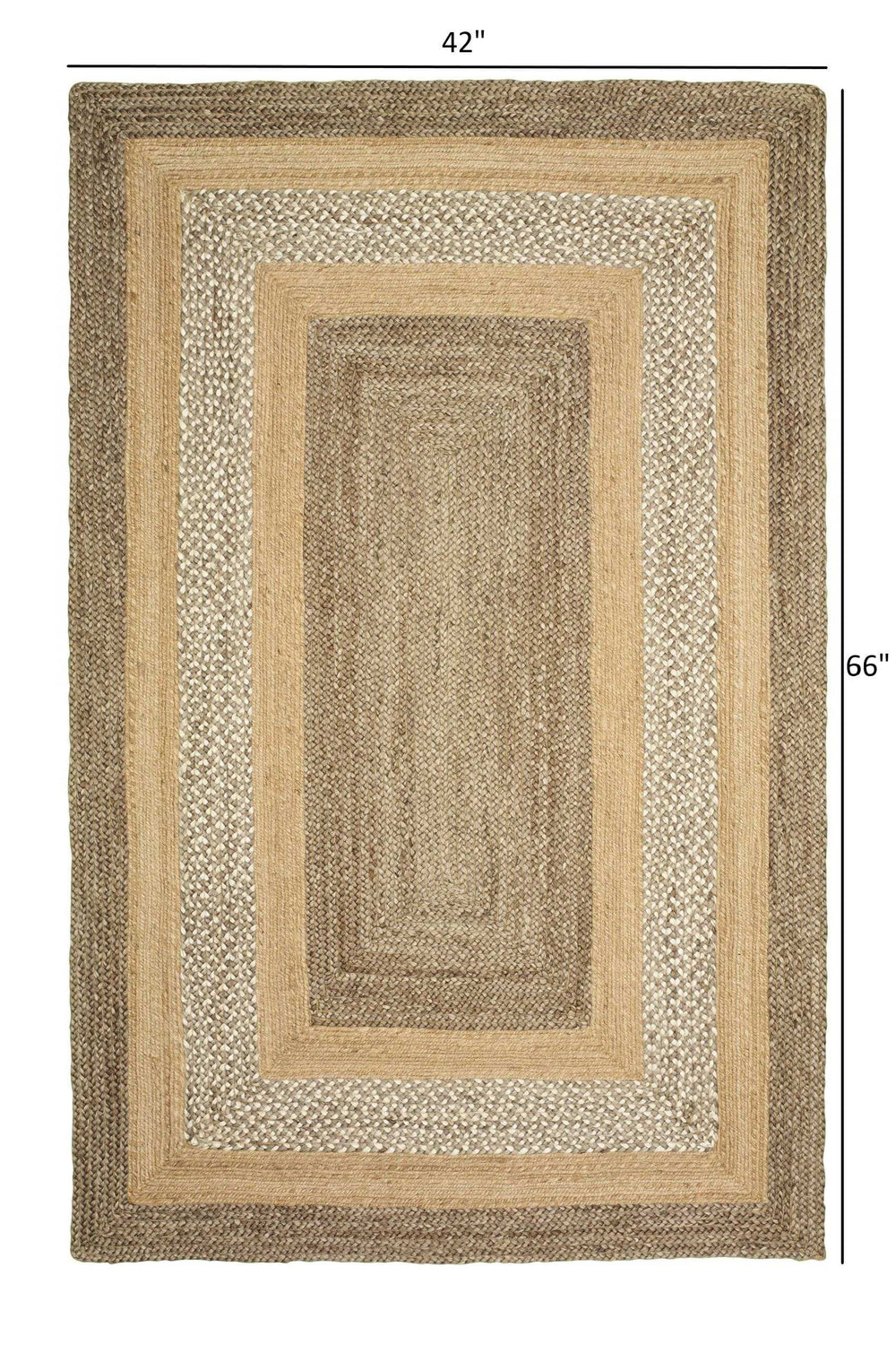 4' X 6' Tan and Beige Bordered Area Rug - Homeroots - Flyclothing LLC