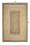 4' X 6' Tan and Beige Bordered Area Rug - Homeroots - Flyclothing LLC