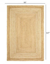 8' X 10' Classic Tan Bordered Area Rug - Homeroots - Flyclothing LLC
