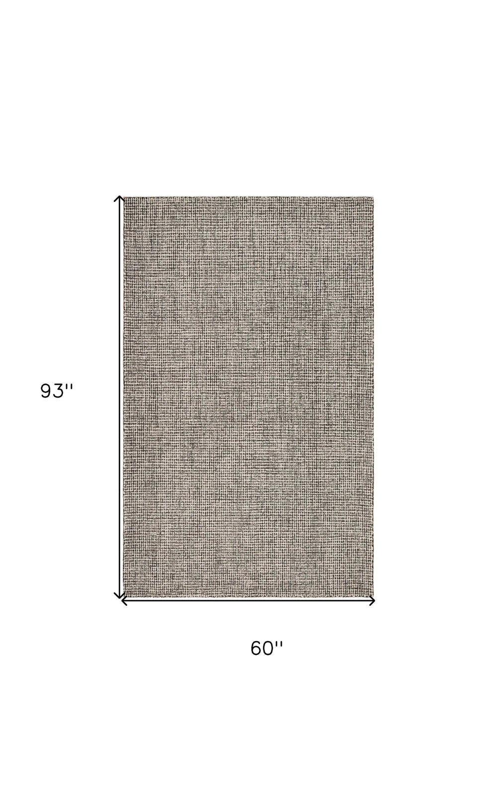 5' X 8' Gray Wool Handmade Area Rug - Homeroots - Flyclothing LLC
