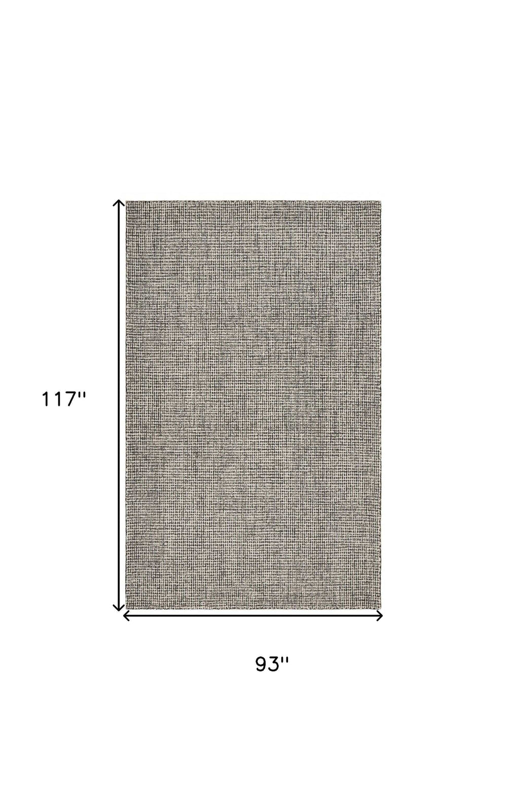 8' X 10' Gray Wool Handmade Area Rug - Homeroots - Flyclothing LLC