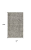 8' X 10' Gray Wool Handmade Area Rug - Homeroots