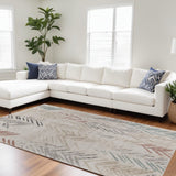 8' X 10' Blue and Red Area Rug - Homeroots