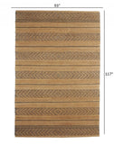 8' X 10' Tan and Gray Bohemian Striped Area Rug - Homeroots - Flyclothing LLC
