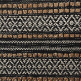 8' X 10' Black and Tan Decorative Striped Area Rug - Homeroots