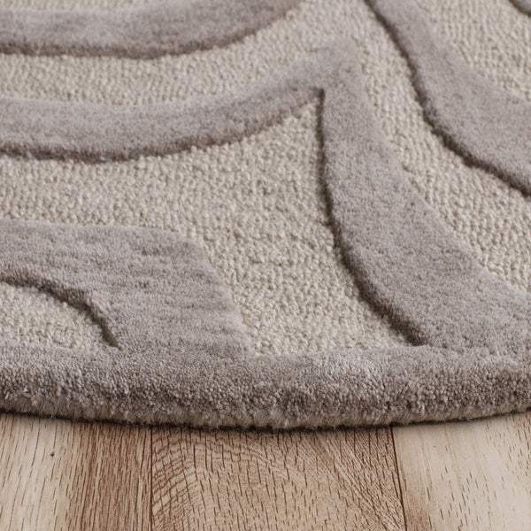 3' Round Taupe Zebra Pattern Area Rug - Homeroots - Flyclothing LLC