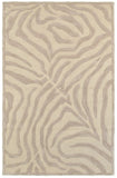 5’ x 8' Taupe Zebra Pattern Area Rug - Homeroots