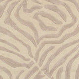 5’ x 8' Taupe Zebra Pattern Area Rug - Homeroots