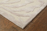 5' Round Taupe Zebra Pattern Area Rug - Homeroots