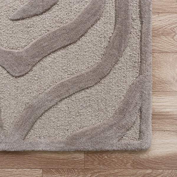 8’ x 10' Taupe Zebra Pattern Area Rug - Homeroots - Flyclothing LLC