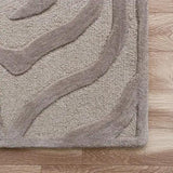 8’ x 10' Taupe Zebra Pattern Area Rug - Homeroots
