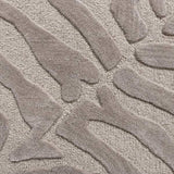 8’ Round Taupe Zebra Pattern Area Rug - Homeroots - Flyclothing LLC