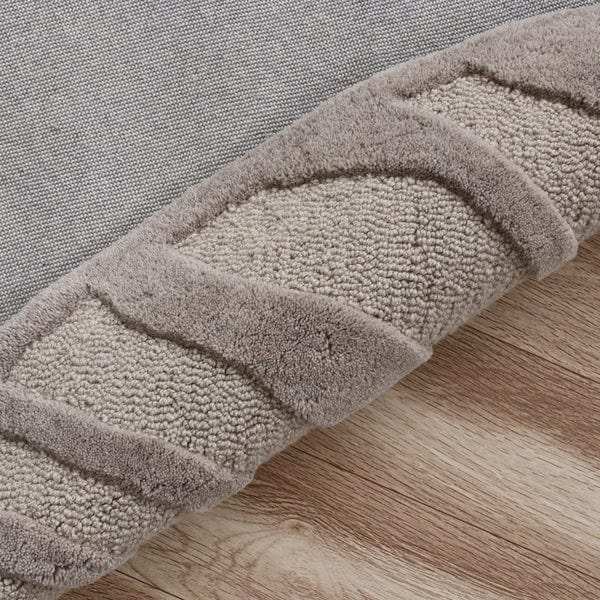 8’ Round Taupe Zebra Pattern Area Rug - Homeroots - Flyclothing LLC