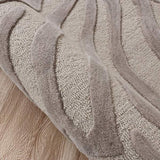 8’ Round Taupe Zebra Pattern Area Rug - Homeroots - Flyclothing LLC