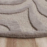 8’ Round Taupe Zebra Pattern Area Rug - Homeroots - Flyclothing LLC