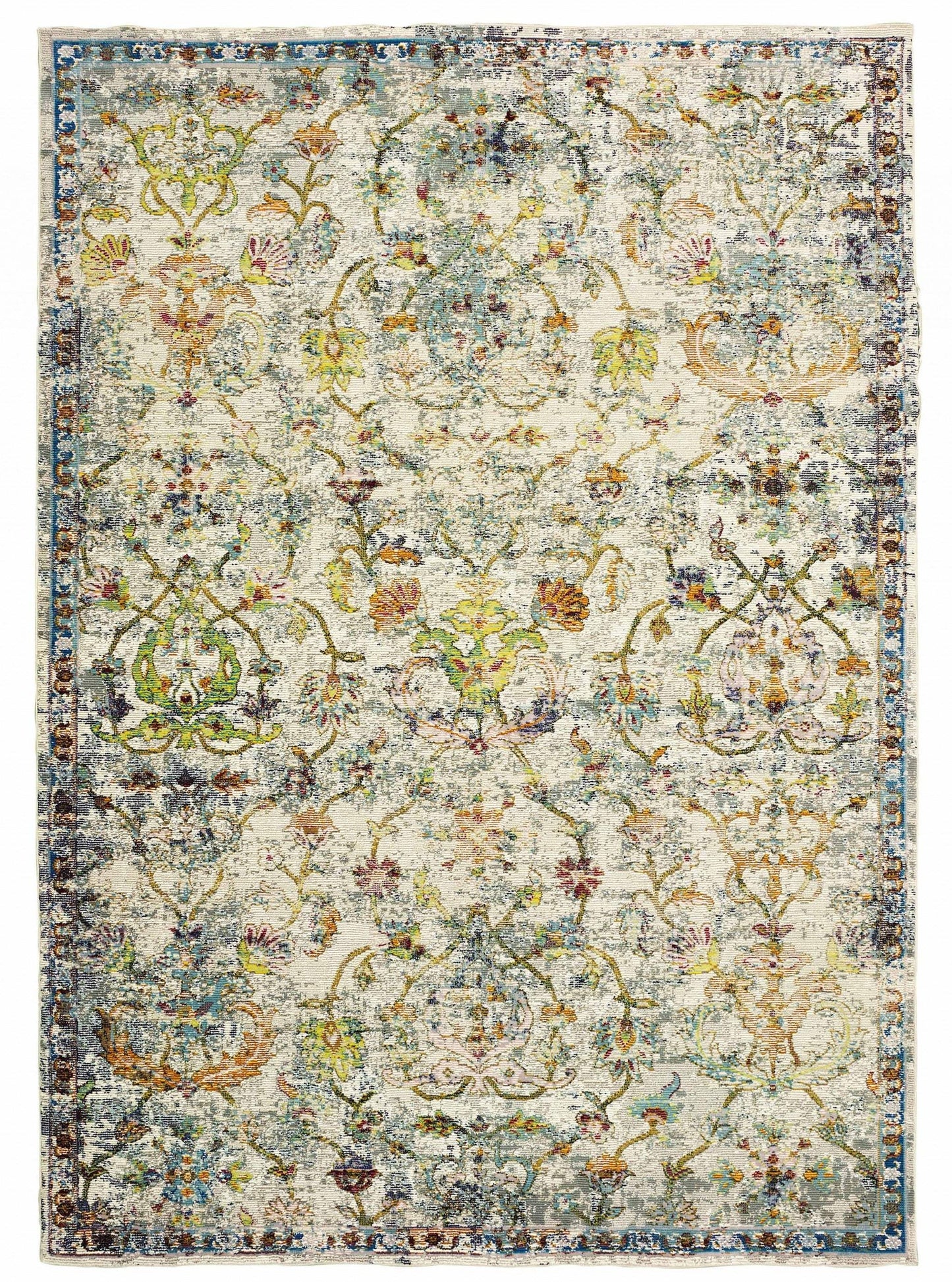 4' X 6' Beige Abstract Garden Area Rug - Homeroots - Flyclothing LLC