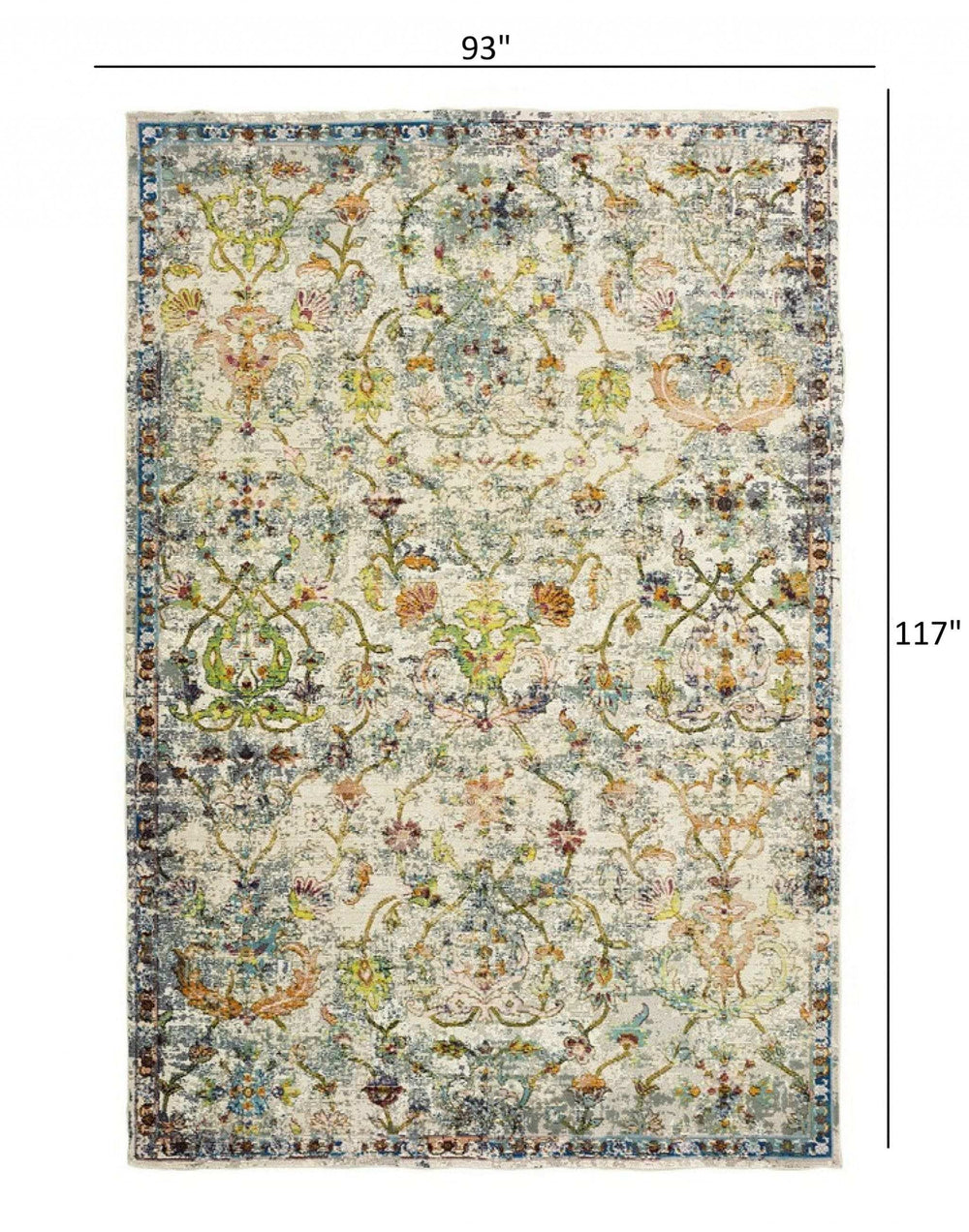 8' X 10' Beige and Ivory Area Rug - Homeroots - Flyclothing LLC