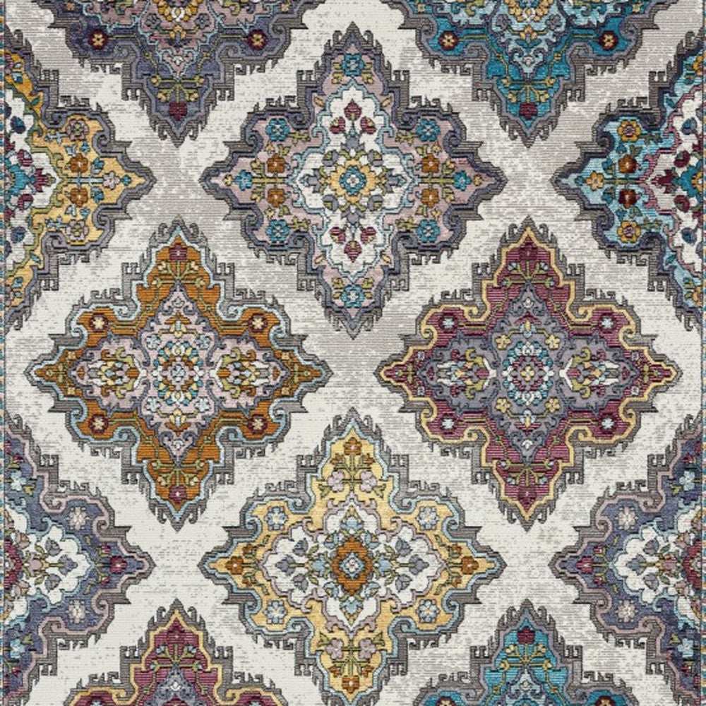 5' X 8' Blue Traditional Floral Motifs Area Rug - Homeroots - Flyclothing LLC