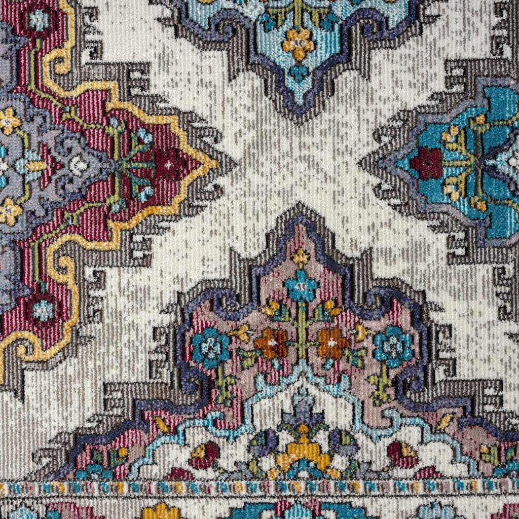 8' X 10' Blue Traditional Floral Motifs Area Rug - Homeroots - Flyclothing LLC