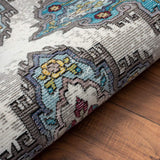 8' X 10' Blue Traditional Floral Motifs Area Rug - Homeroots - Flyclothing LLC