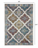 8' X 10' Blue Traditional Floral Motifs Area Rug - Homeroots - Flyclothing LLC