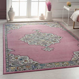8' X 10' Pink Traditional Medallion Area Rug - Homeroots - Flyclothing LLC