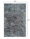 8' X 10' Blue Chaotic Strokes Area Rug - Homeroots - Flyclothing LLC