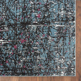 8' X 10' Blue Chaotic Strokes Area Rug - Homeroots - Flyclothing LLC