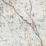 5' X 8' White Abstract Marble Area Rug - Homeroots