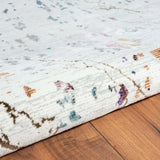 5' X 8' White Abstract Marble Area Rug - Homeroots - Flyclothing LLC