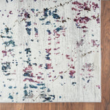 5' X 8' White Abstract Marble Area Rug - Homeroots
