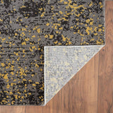 5' X 8' Gray and Yellow Abstract Sprinkle Area Rug - Homeroots - Flyclothing LLC