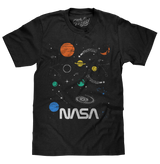 NASA Planets and Stars Space T-Shirt - Black