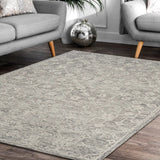 3' x 5' Gray Floral Finesse Area Rug - Homeroots