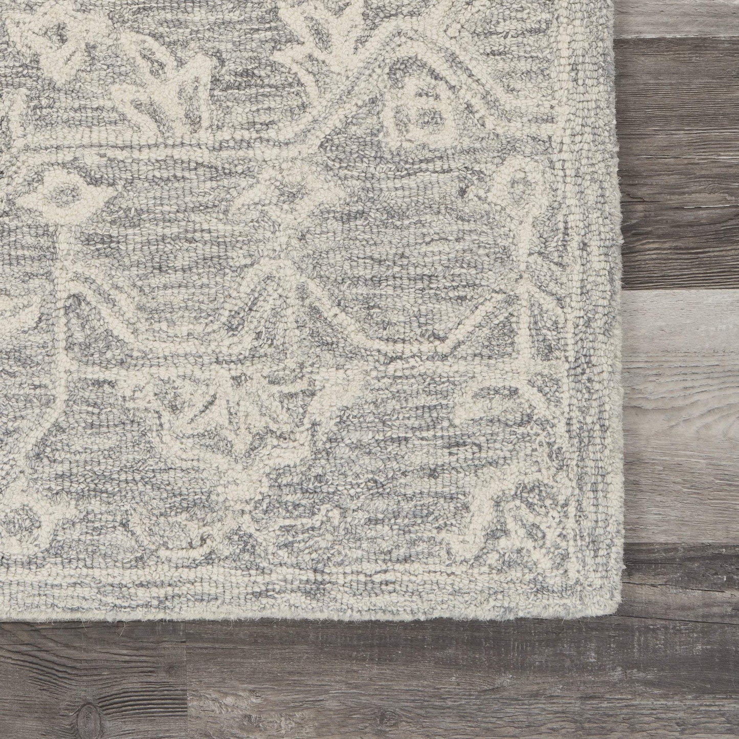 3' x 5' Gray Floral Finesse Area Rug - Homeroots - Flyclothing LLC